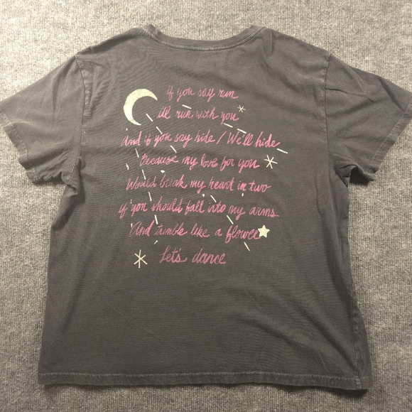 Retro David Bowie Serious‎ Moonlight Tour/ Let’s Dance Lyric Lucky Brand Size L - Picture 6 of 7
